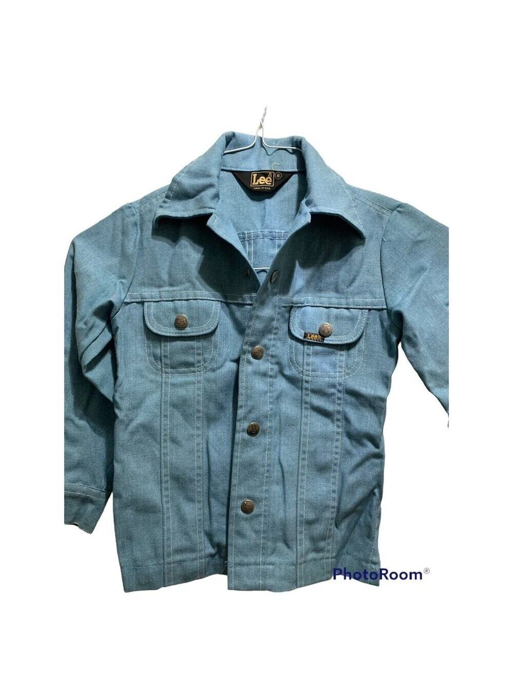 Lee Denim Shirt Jacket Light Wash Unisex Sz 8 1970 Classic